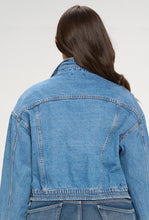 Load image into Gallery viewer, Cropped Denim Jacket Plus
