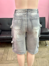 Load image into Gallery viewer, Plus Cargo Denim Jorts
