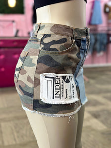 Patched Camo Skirt