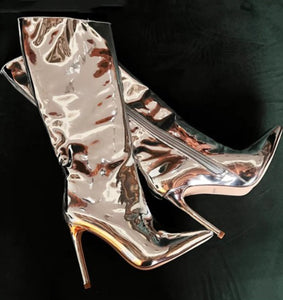 Metallic Heel Boots