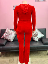 Load image into Gallery viewer, Plus Size Velour Baddie Set (Red)
