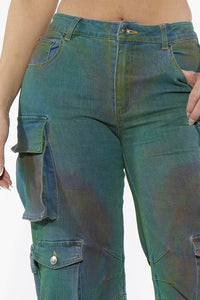 Sprayed Cargo Jeans