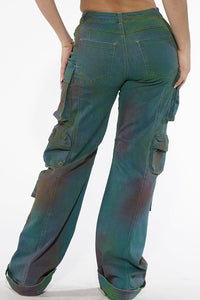 Sprayed Cargo Jeans