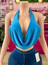 Load image into Gallery viewer, Cowl Neck Top (Blue)
