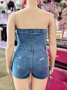 Plus Size Kashmere Romper (Dark Blue)