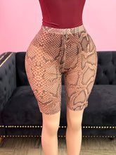 Load image into Gallery viewer, Animal Print Above The Knee Shorts (Snake)
