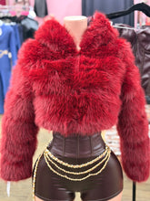 Load image into Gallery viewer, Hooded Fur Coat
